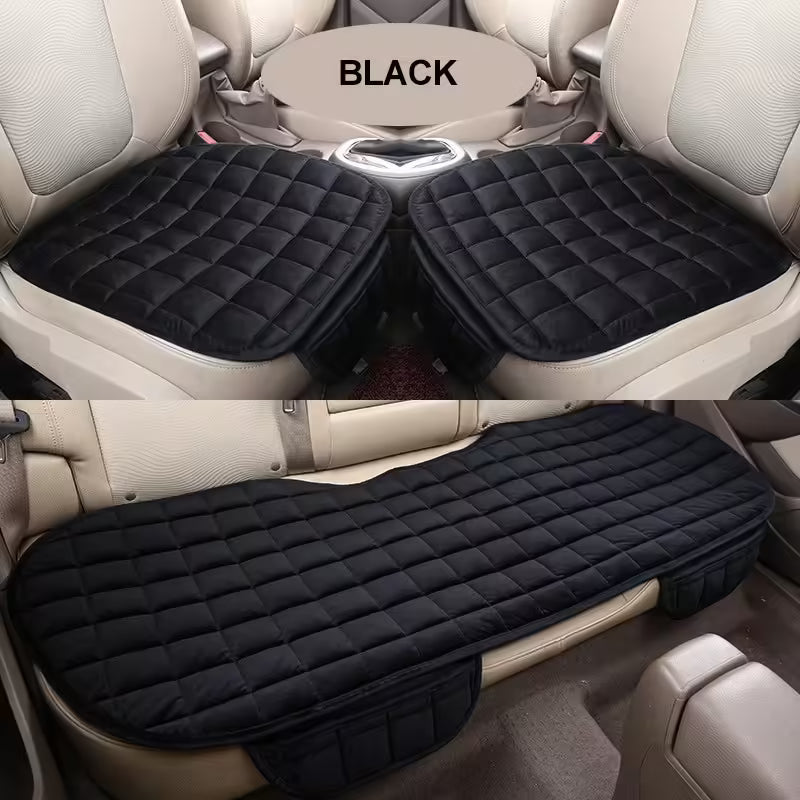Winter Car Seat Cover – Warm, Anti-Slip Universal Front Seat Cushion with Breathable Pad (3 Pcs / Set)