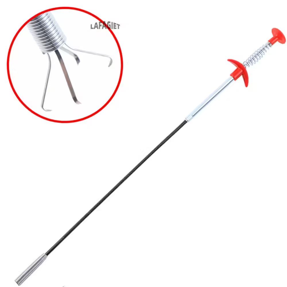 Sewer Pipe Clog Spring Pipe Dredging Claw Kitchen & Bathroom Drain Cleaning Tool for Food Scrap Removal & Clog Prevention