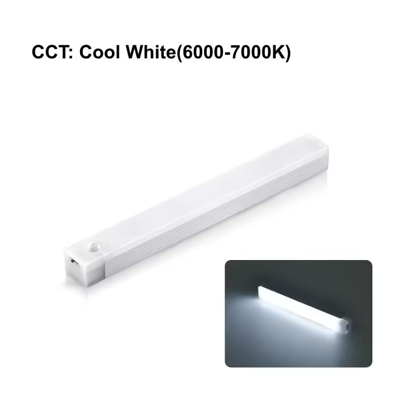Motion Sensor LED Cabinet Light – USB Rechargeable Wireless Induction Night Light | Portable Detector Lamp for Wardrobe & Hallway