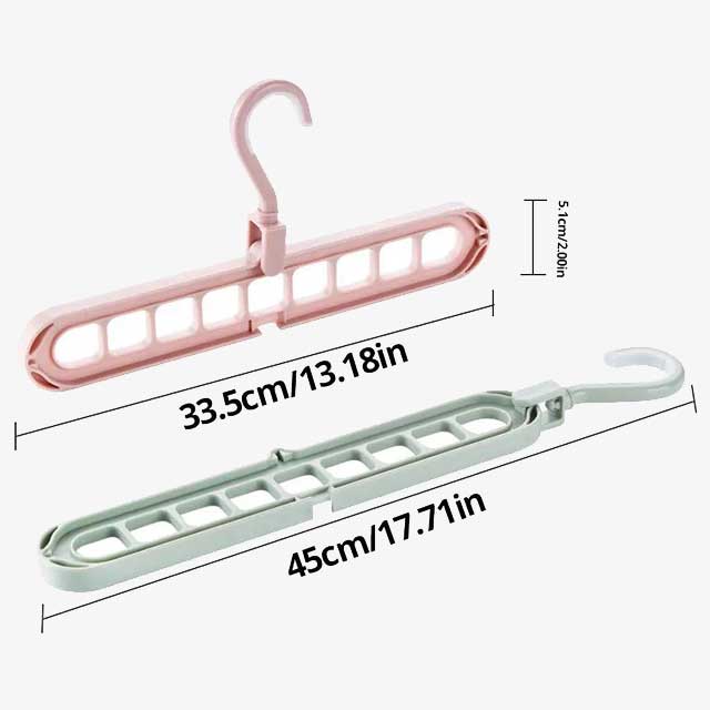 Multifunctional Foldable Hanger Storage Rack – Space-Saving Clothes Organizer for Home & Travel