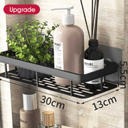 No-Drill Wall Mount Corner Shelf Shower Storage Rack Holder – Easy Install Bathroom Organizer
