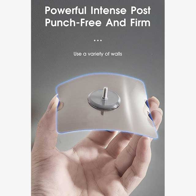 No-Drill Wall Mount Corner Shelf Shower Storage Rack Holder – Easy Install Bathroom Organizer