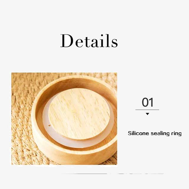 Porcelain Jar with Wood Lid – Elegant Storage Container for Kitchen, Bathroom, or Office