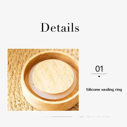 Porcelain Jar with Wood Lid – Elegant Storage Container for Kitchen, Bathroom, or Office