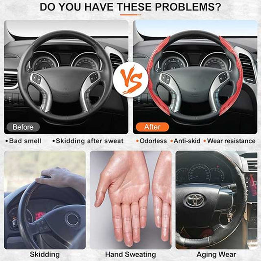 Premium Steering Wheel Cover – Soft, Durable & Anti-Slip Grip for Comfort and Protection