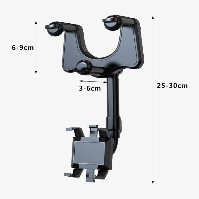 360° Rearview Mirror Car Phone Holder – Adjustable Dashboard Mount for Safe & Convenient Hands-Free Driving