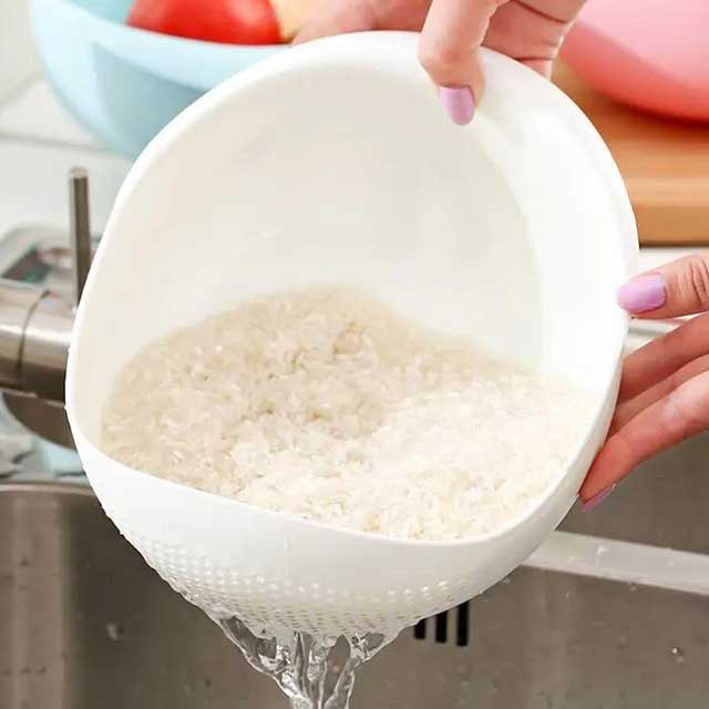 Rice Washing Filter Strainer Basket – Multi-Function Fruit & Vegetable Drainer Bowl for Kitchen Use