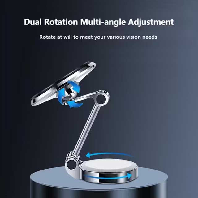 Rotatable Magnetic Car Phone Holder - Adjustable, Secure Mount for Phones & GPS Devices