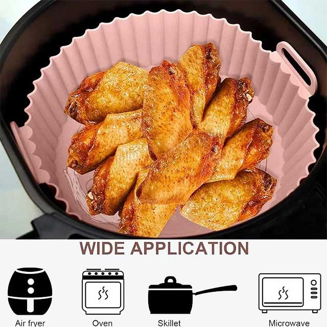 Silicone Tray for Air Fryer with Handle – Non-Stick, Heat-Resistant Cooking Tray for Easy Food Preparation & Cleanup