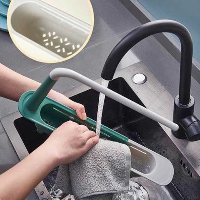 Telescopic Sink Shelf Kitchen Organizer – Adjustable Space-Saving Storage Rack for Countertop