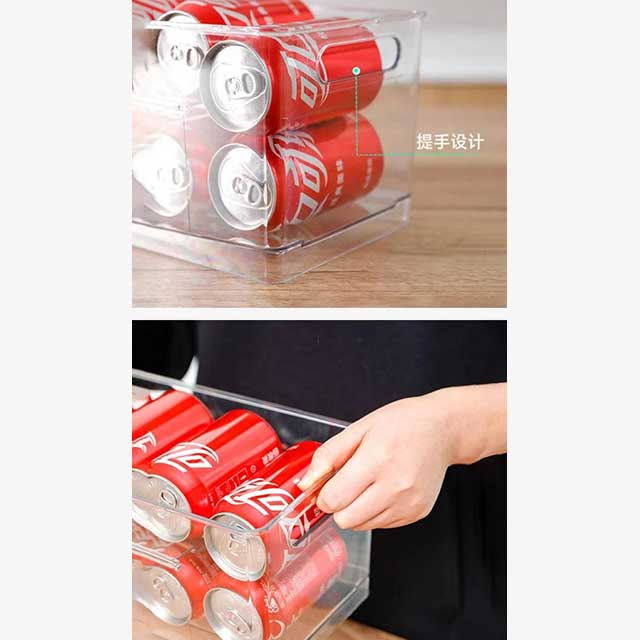 Transparent Rolling Fridge Organizer Storage Box – Clear, Adjustable Storage Solution for Kitchen & Refrigerator