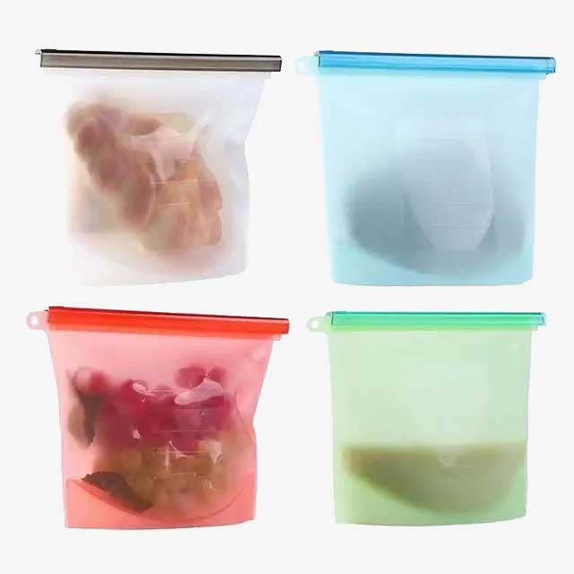 Transparent Silicone Food Storage Bag – Reusable, Leak-Proof, Eco-Friendly Storage Solution for Freshness