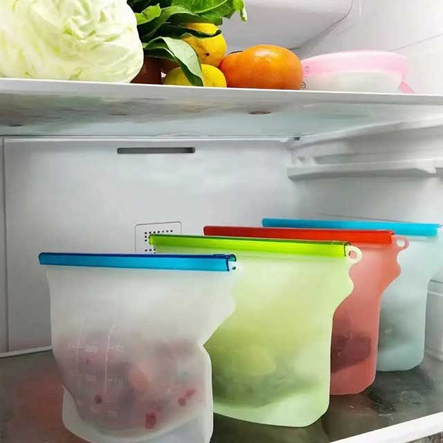 Transparent Silicone Food Storage Bag – Reusable, Leak-Proof, Eco-Friendly Storage Solution for Freshness