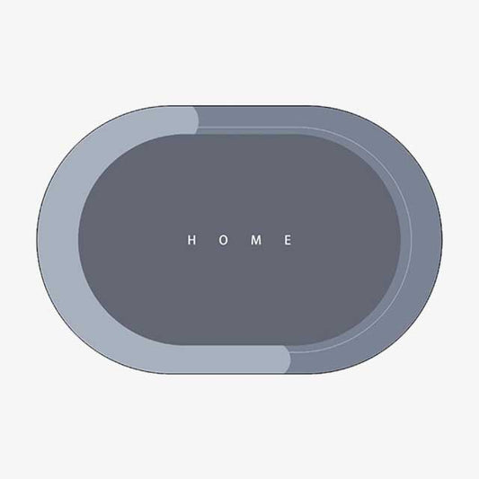 Waterproof Oval Bath & Kitchen Entrance Mat - Non-Slip, Durable, Easy to Clean (50*80cm)