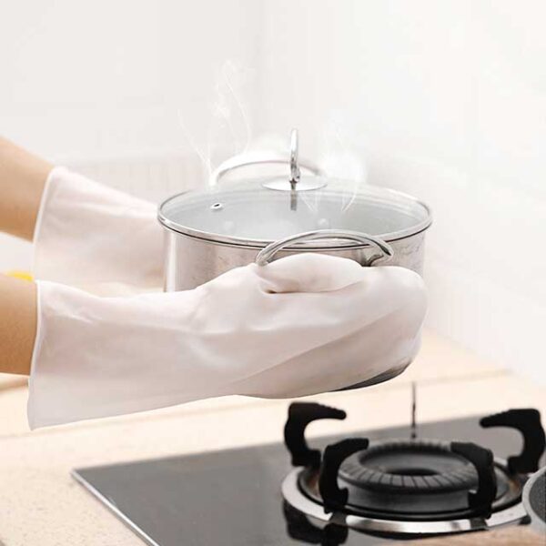 1 Pair Magic Gloves Kitchen Scrubber – Dual-Sided Cleaning Gloves for Washing Dishes & Household Tasks