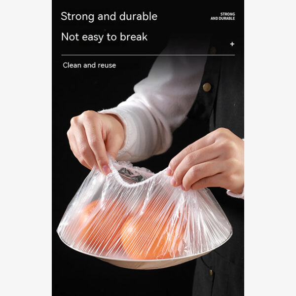 100 Pieces No-Smell Food Fresh Bowl Covers – Leak-Proof, Airtight Lids for Freshness and Food Storage