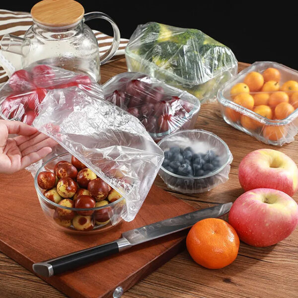 100 Pieces No-Smell Food Fresh Bowl Covers – Leak-Proof, Airtight Lids for Freshness and Food Storage
