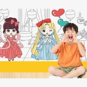 3 Meters Color Drawing Kids Paper Sticker Roll