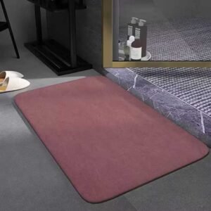 40x60cm Rectangular Absorbent Anti-Slip Rubber Quick Dry Bath Mat - Soft, Durable Bathroom Rug for Comfort & Safety