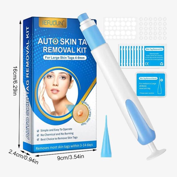 Auto Skin Tags Removal Tool Device with Cleansing Wipes – Safe, Painless Skin Tag Remover Kit