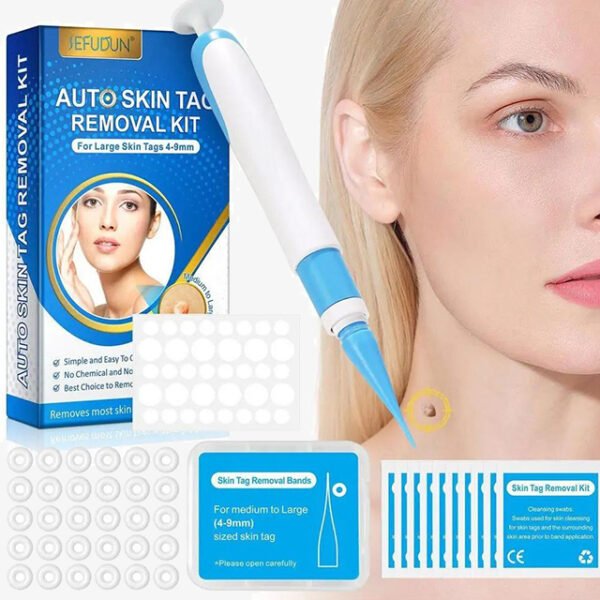 Auto Skin Tags Removal Tool Device with Cleansing Wipes – Safe, Painless Skin Tag Remover Kit