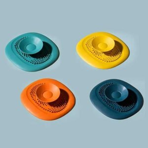 Bathroom Silicone Sink Drain Protector for Floor - Anti-Clog, Waterproof, Easy to Install