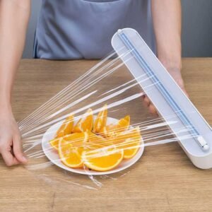 Cling Film Cutter Kitchen Accessories - Easy-to-Use Plastic Wrap Dispenser for Clean, Precise Cutting