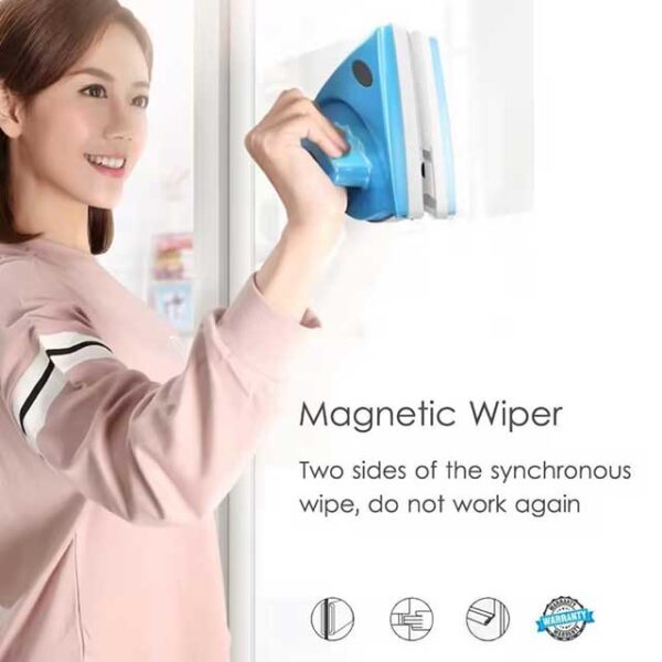 Double Magnetic Window Cleaner Brush - Dual-Sided Cleaning Tool for Streak-Free Glass & Windows