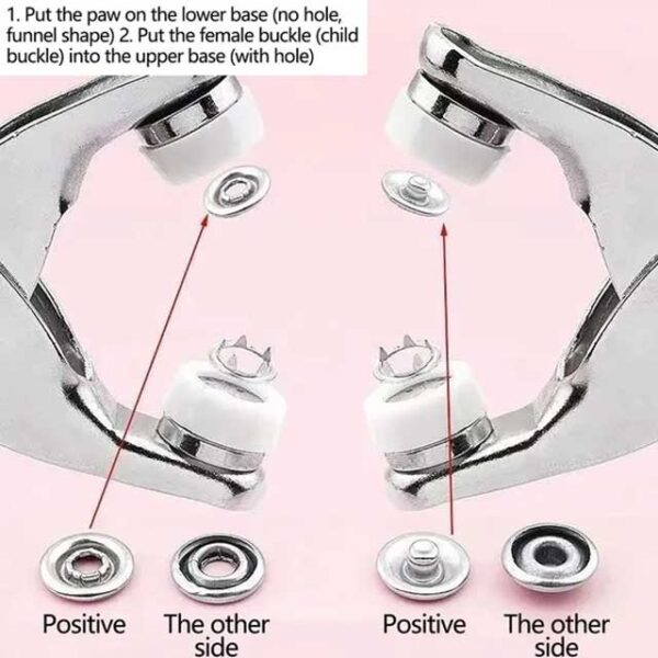 Hole Punch Tool Kit with 100 Silver Metal Eyelets - Durable Punching Kit for Fabric, Leather & Craft Projects