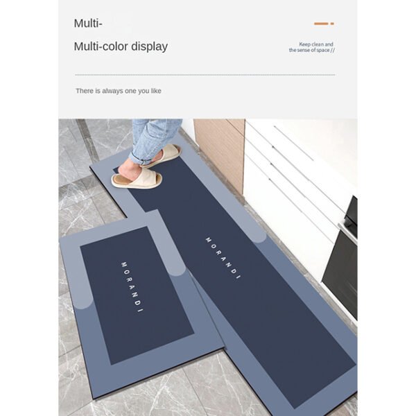 2 Pcs/Set Long Kitchen Waterproof Mats (50x180cm & 50x80cm) – Anti-Slip, Durable Floor Protector