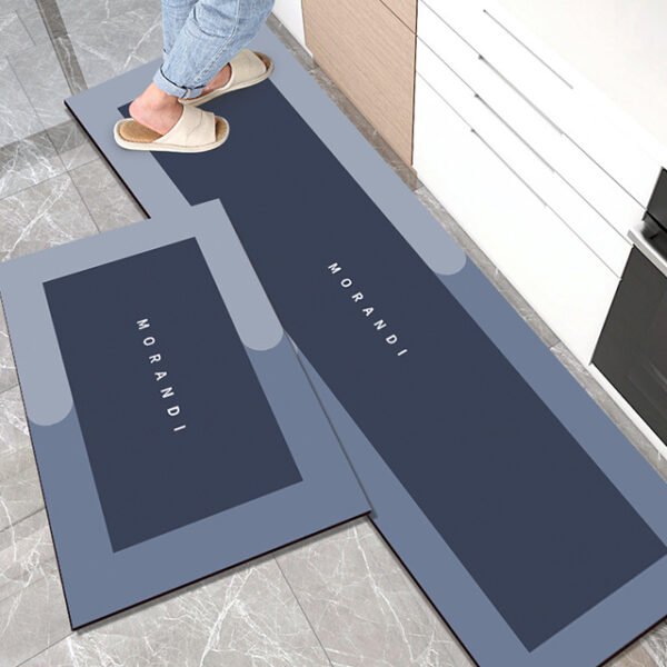 2 Pcs/Set Long Kitchen Waterproof Mats (50x180cm & 50x80cm) – Anti-Slip, Durable Floor Protector