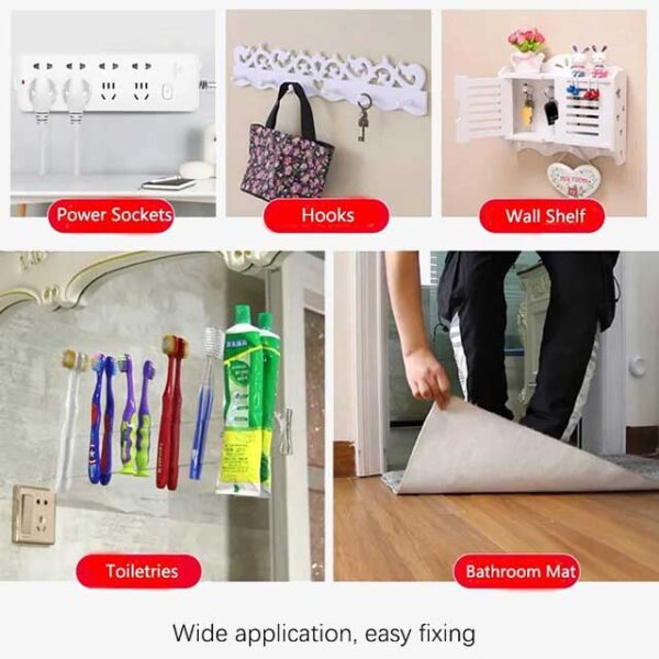 Reusable Double-Sided Transparent Tape – Strong, Washable Adhesive for Home, Office & Crafting