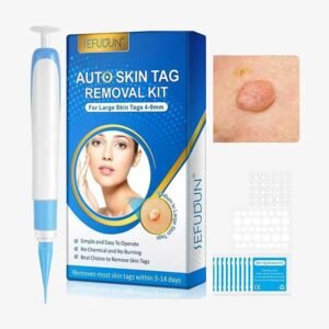 Auto Skin Tags Removal Tool Device with Cleansing Wipes - Safe, Painless Skin Tag Remover Kit