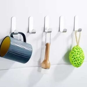 Silver Color Multi-Purpose Wall Organizer Hook - Durable, Space-Saving Hook for Home & Office Storage