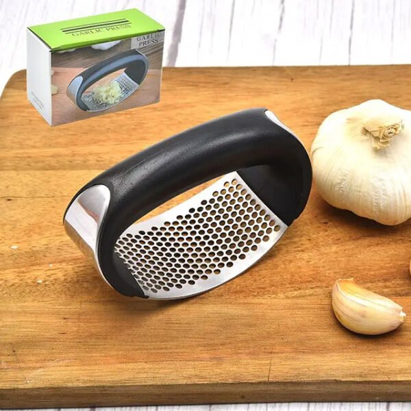 Stainless Steel Garlic Crusher – Durable, Easy-to-Use Garlic Press for Kitchen