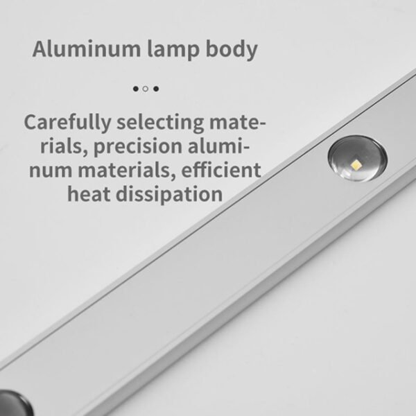 60/80/100CM Ultra Thin Nightlight Lamp – PIR Motion Sensor LED Cabinet Lighting, USB Rechargeable for Kitchen & Cabinets