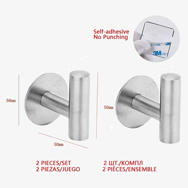 2Pcs/Set Wall Mount Toilet Towel Paper Holder (EGK020) – Durable and Stylish Bathroom Accessory