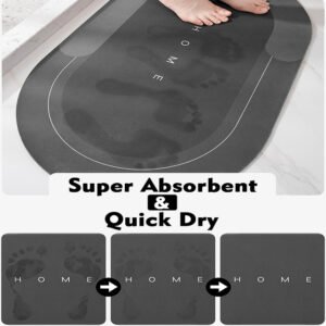 Waterproof Oval Bath & Kitchen Entrance Mat – Non-Slip, Durable, Easy to Clean (50*80cm)