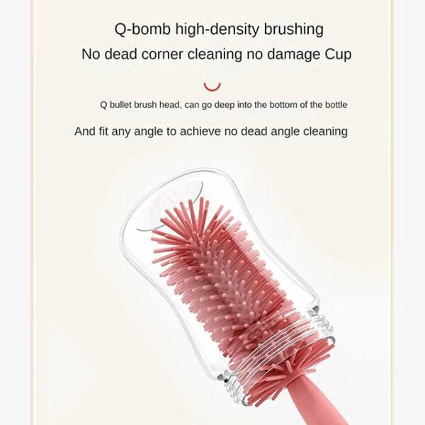 Baby Bottle Brush Multi-Functional Cleaning Brush – Food Grade 3-in-1 Pacifier Cleaner for Bottles and Nipples