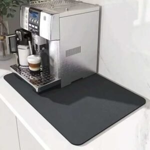 Coffee Machine Placemat Kitchen Water Absorbent Pad – Diatomite Drying Dishes Drain Mat for Sink & Countertop Protector