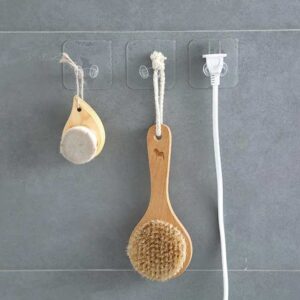 Heavy-Duty Screw Transparent Wall Hook Hanger for Home & Office Organization