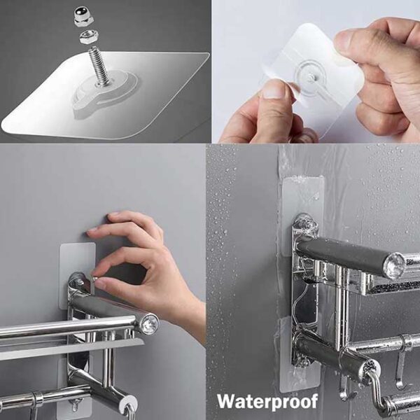 Heavy-Duty Screw Transparent Wall Hook Hanger for Home & Office Organization