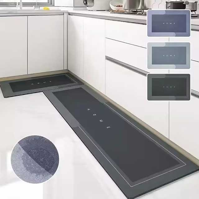 2 Pcs/Set Long Kitchen Waterproof Mats (50x180cm & 50x80cm) - Anti-Slip, Durable Floor Protector