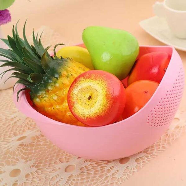 Rice Washing Filter Strainer Basket – Multi-Function Fruit & Vegetable Drainer Bowl for Kitchen Use