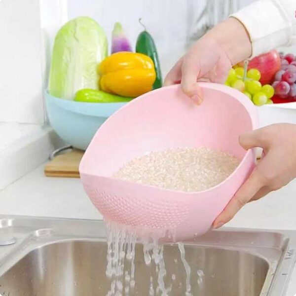Rice Washing Filter Strainer Basket – Multi-Function Fruit & Vegetable Drainer Bowl for Kitchen Use