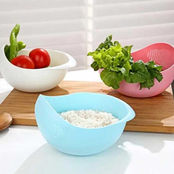 Rice Washing Filter Strainer Basket – Multi-Function Fruit & Vegetable Drainer Bowl for Kitchen Use