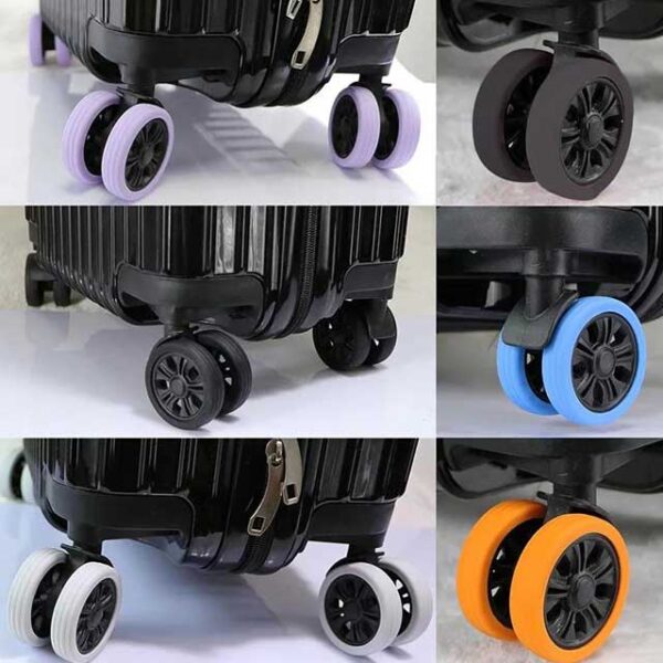 Suitcase Wheel Cover 8 Pcs/Set – Durable Protectors for Luggage Wheels, Travel Accessories