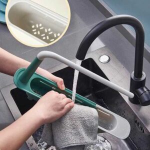 Telescopic Sink Shelf Kitchen Organizer – Adjustable Space-Saving Storage Rack for Countertop